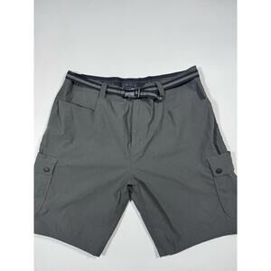 Orvis Shorts Mens 38 Gray Nylon Stretch Belted Outdoor Hiking Fishing